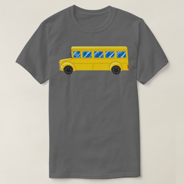 T-shirt Grand chauffeur de bus scolaire jaune qui ramène l (Design devant)
