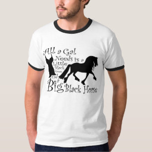 T-shirt Grand cheval noir