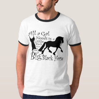 T-shirt Grand cheval noir