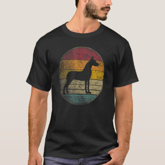 T-shirt Grand Chien Danse Vintage en détresse Retro les an