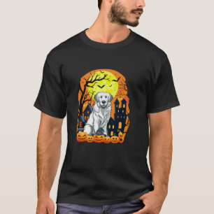 T-shirt Grand Chien des Pyrénées avec Citrouille drôle Hal