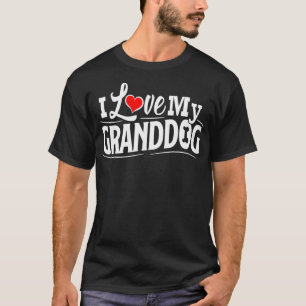 T-shirt Grand-chien J'Aime Mon Grand-chien Grand-chien Hom