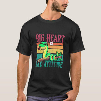 T-shirt Grand Cœur Mais Mauvaise Attitude Animal Empoisonn
