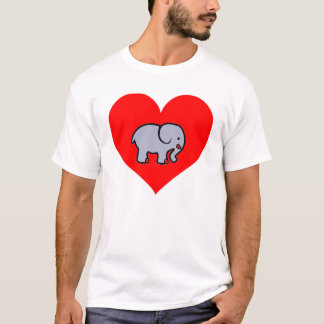T-shirt Grand coeur T-sirt d'éléphant
