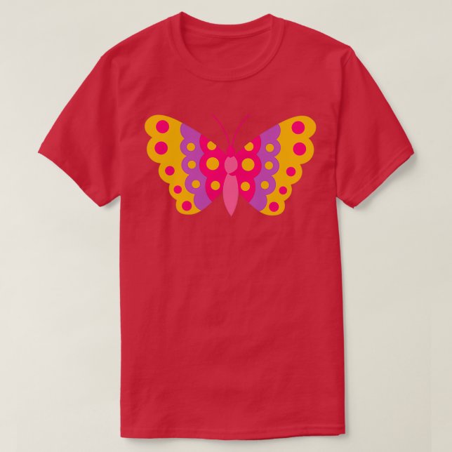 T-shirt grand coloré joli butterflydrôle (Design devant)