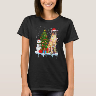 T-shirt Grand Costume Chien Danse Père Noël Lights Casquet