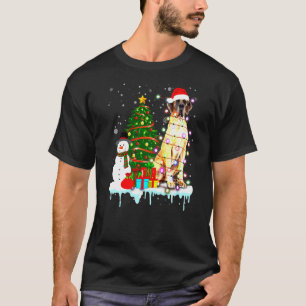T-shirt Grand Costume Chien Danse Père Noël Lights Casquet