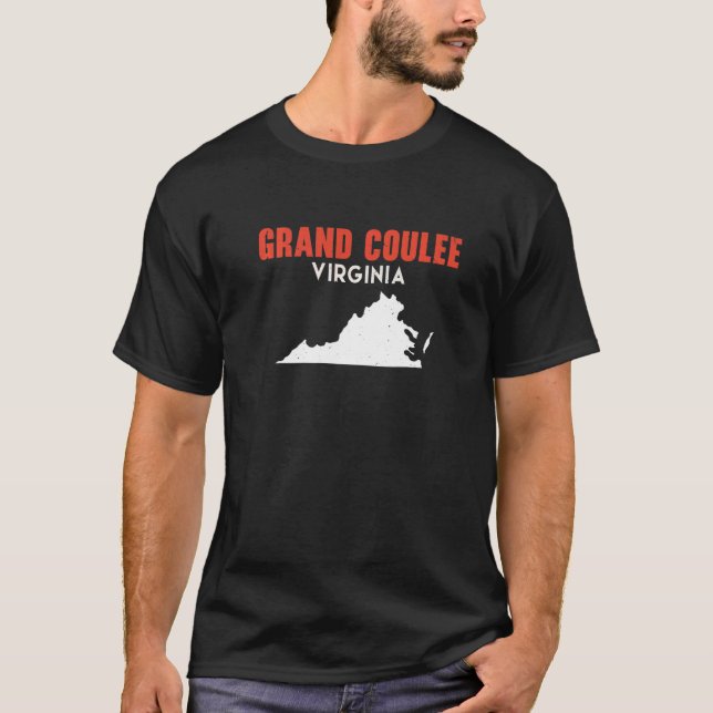 T-shirt Grand Coulee Washington USA State America Travel W (Devant)