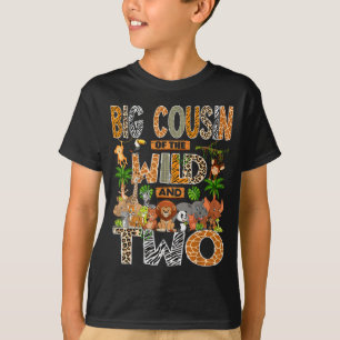 T-shirt Grand cousin de la faune &amp; deux garçons de 2 a