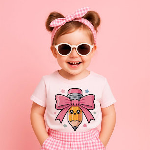 T-shirt Grand Crayon Ruban Rose Cadeau de Rentrée 2026 
