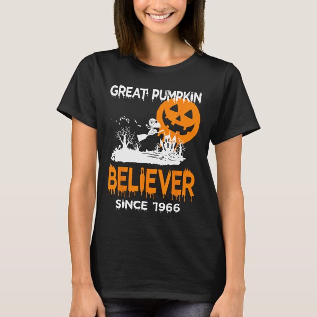 T-shirt Grand Croyant Citrouille Halloween Graphisme amusa (Devant)