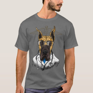T-shirt Grand Dane Dogtor Vétérinaire Dogtor Docteur Chien