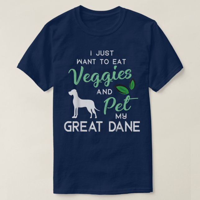 T-shirt Grand Dane Funny Vegan propriétaire Amoureux des c (Design devant)