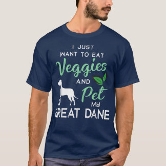 T-shirt Grand Dane Funny Vegan propriétaire Amoureux des c