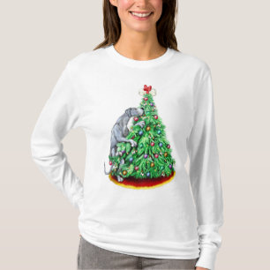 T-shirt Grand Dane Noël atteindre les objectifs Blue UC
