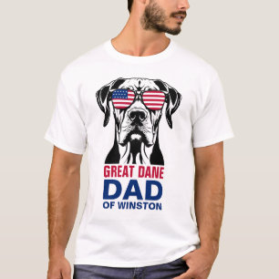 T-shirt Grand Dane Papa 4 juillet drapeau américain