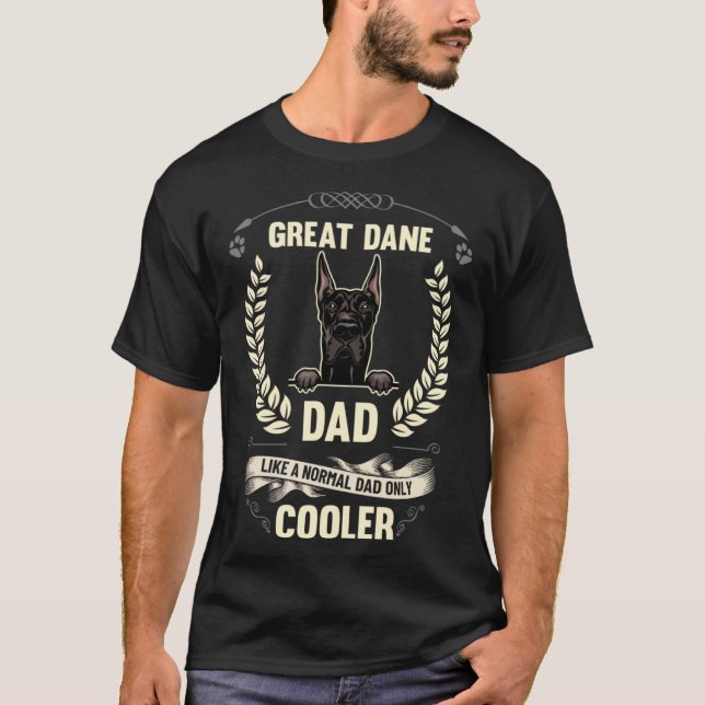 T-shirt Grand Dane Papa Comme Un Papa Normal Seul Chien Gl (Devant)
