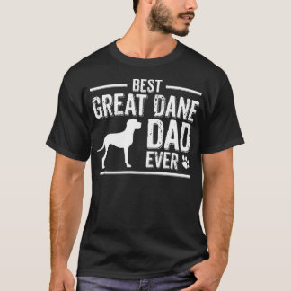 T-shirt Grand Dane Papa Meilleur Propriétaire De Chien Jam