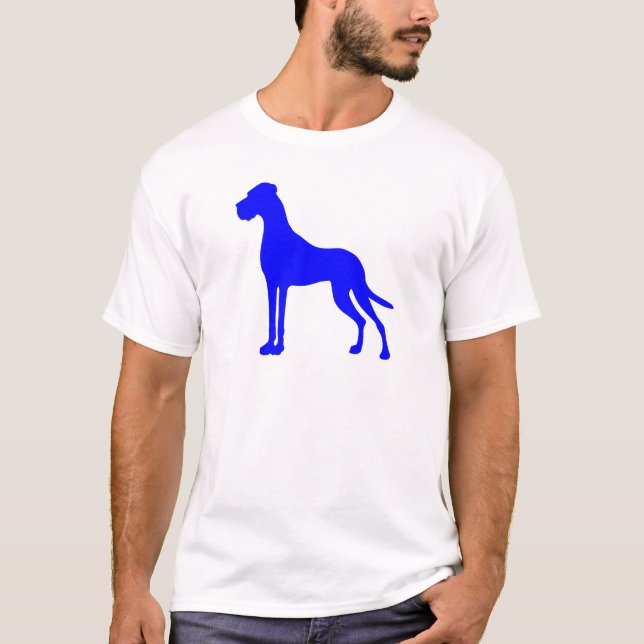 T-shirt Grand Danois bleu (Devant)