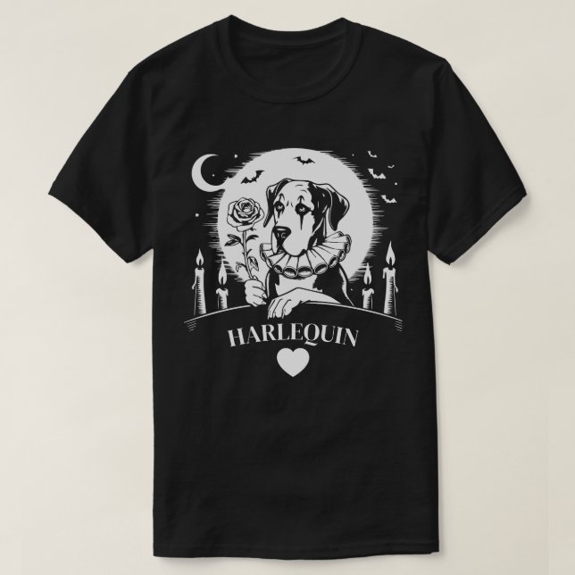 T-shirt Grand Danois CŒUR ARLEQUIN (Design devant)