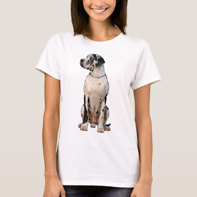 T-shirt Grand Danois Harlequin (Devant)