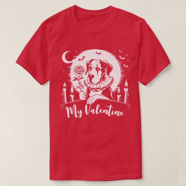 T-shirt Grand Danois "Ma Saint-Valentin" (Design devant)