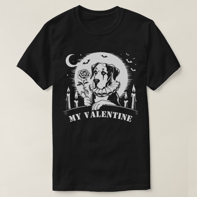 T-shirt Grand Danois "Ma Saint-Valentin" (Design devant)