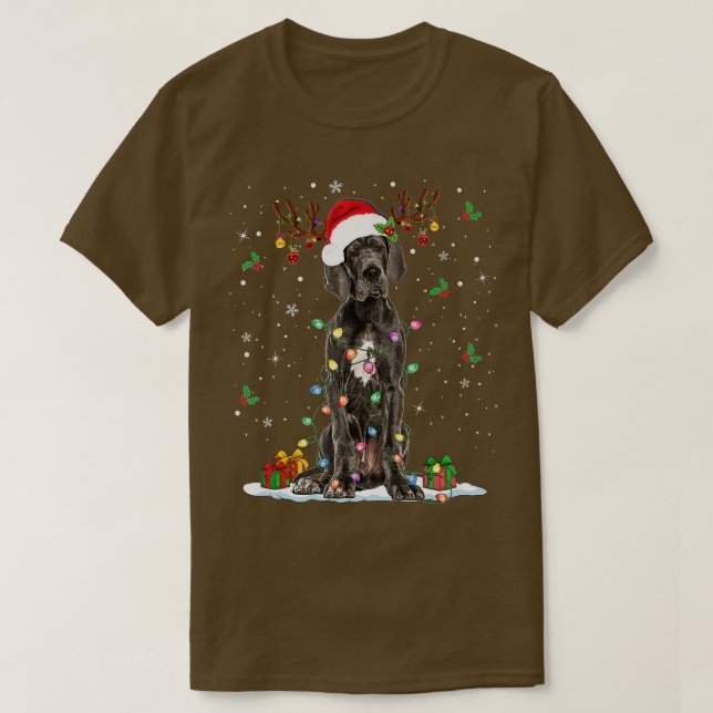 T-shirt Grand Danse Noël Santa Hat Fairy Lights Pyjama (Design devant)