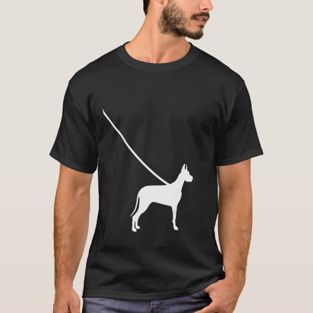 T-shirt Grand Danse sur le chien en laisse maman papa anim (Devant)