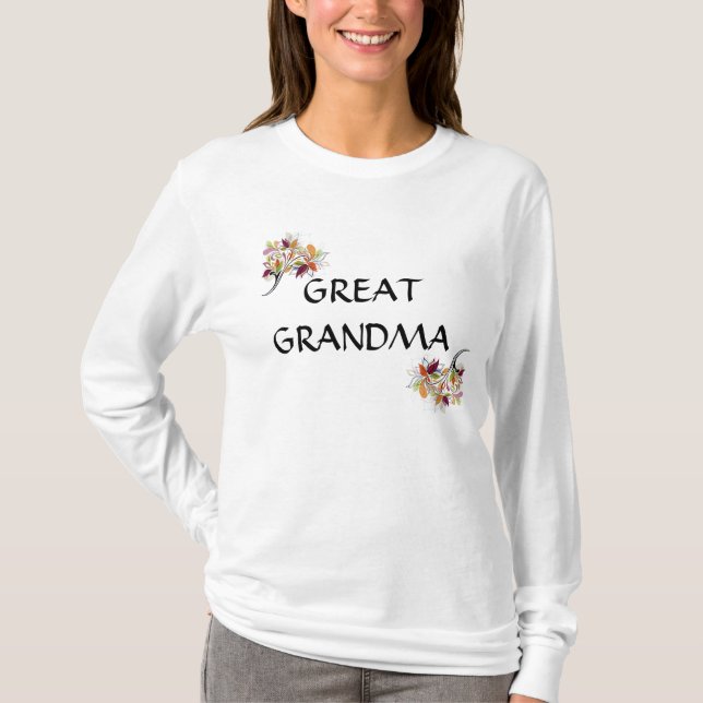 T-shirt Grand dessus de dames de grand-maman (Devant)