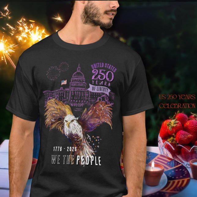 T-shirt Grand Eagle US 250 Years of Liberty We The People (Majestic Eagle US 250 We The People Capitol Hill T-Shirt)