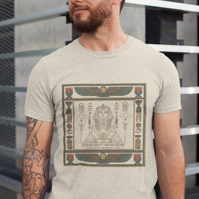 T-shirt Grand Egyptian Museum Egypt Heritage Design  (#GrandEgyptianMuseum #GEM2025 #EgyptianMuseum #AncientEgypt #EgyptArt #EgyptDesign #PharaohArt#Egypt)