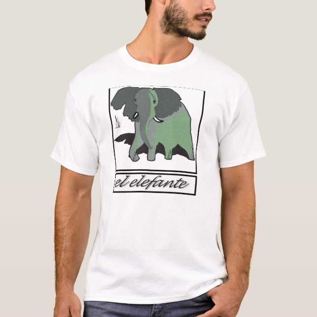 T-shirt Grand Elefante vert (Devant)