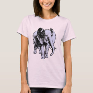 T-shirt Grand éléphant gris