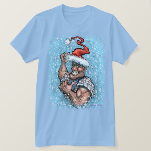 T-shirt Grand Elfe de Noël (Design devant)