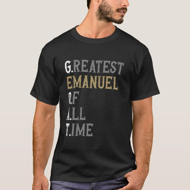 T-shirt Grand Emanuel de tous les temps GOAT Emanuel (Devant)