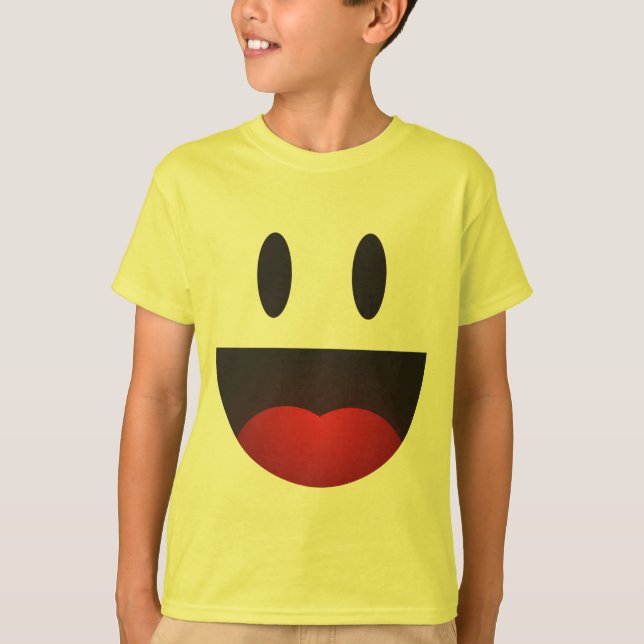 T-shirt Grand emoji de sourire (Devant)
