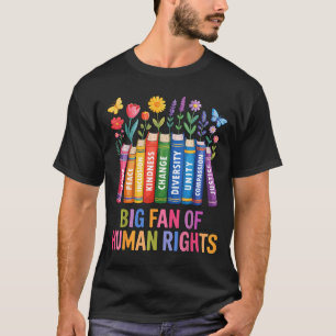 T-shirt Grand fan des droits de l'homme floral vintage arc