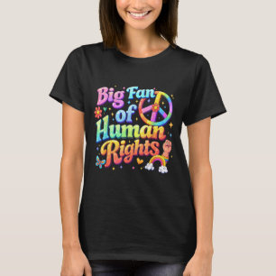 T-shirt Grand fan des droits de l'homme rétro floral arc-e