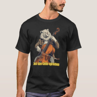 T-shirt grand félin joue de la musique