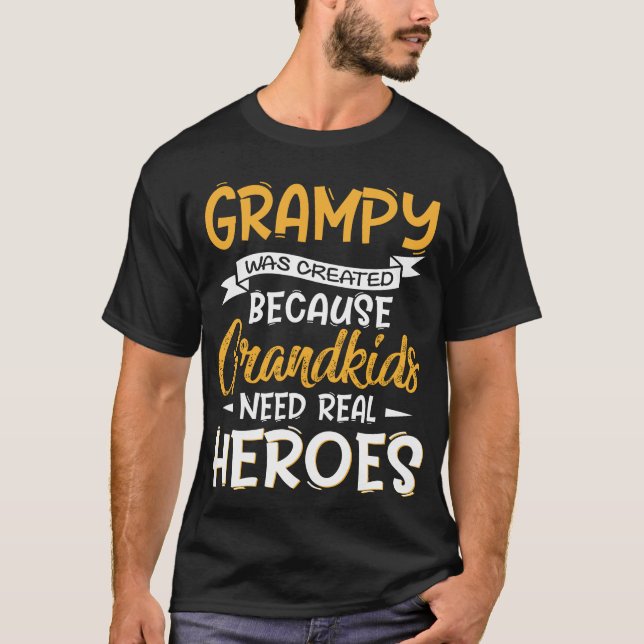 T-shirt Grand-Fête des pères Créé Grampy (Devant)