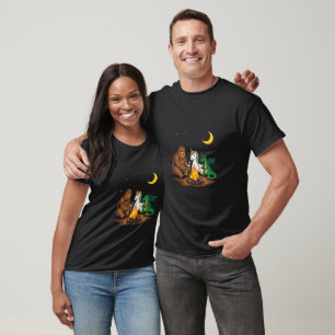 T-shirt Grand feu de camp de Bigfoot licorne dragon mignon