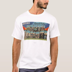 T-shirt Grand Forks, le Dakota du Nord - grande lettre