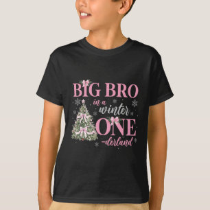 T-shirt Grand frère dans une fille d'anniversaire Onederla