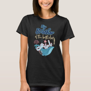 T-shirt Grand Frère De Fille Anniversaire Sous La Mer Matc
