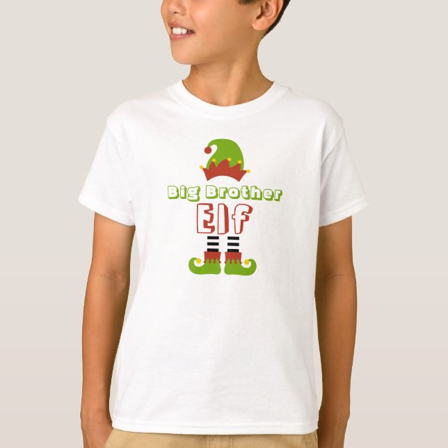 T-shirt Grand Frère Elf Noël Noël Noël Noël Mignonne T-shi (Devant)