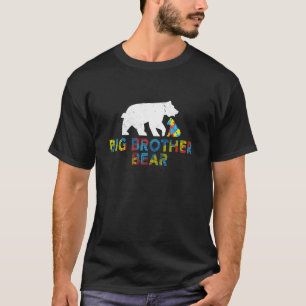 T-shirt Grand frère ours Sensibilisation à l'autisme Fier