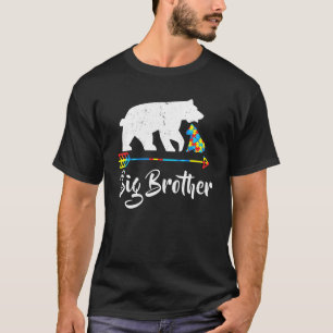 T-shirt Grand frère ours Sensibilisation à l'autisme Maman
