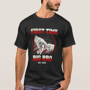 T-shirt Grand frère pour la première fois Ét. 2025 Drapeau