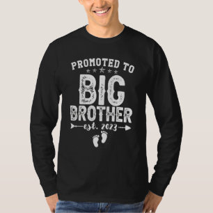T-shirt Grand Frère Promu En Grand Frère 2023 Tout-Petit B